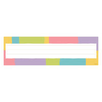 TREND enterprises, Inc - plaques signalétiques, thème empreintes de Rayures joyeuses - 7,3 x 24,1 cm - paquet de 36-Égayez votre salle de classe et reconnaissez chaque élève avec des plaques signalétiques polyvalentes et unilatérales