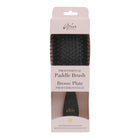 Aria - Brosse plate - Noir-Design ergonomique : Dotée d’une finition mate noire élégante et d’une poignée confortable arborant le logo doré emblématique, idéale pour un usage professionnel