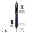 uniball - Stylos roller fins Jetstream RT - 0,7 mm - Encre noir - Paquet de 12-La technologie uni Super Ink crée un lien solide avec le papier pour produire des documents résistants à la fraude, à la décoloration et à l’eau