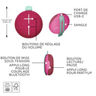 Ultimate Ears - MINIROLL Enceinte Bluetooth ultra-portable et étanche, Rose-7