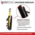 Voltstair - Hercules Diable Électrique Monte-Escaliers - Capacité 500 Lb-Système de freinage électronique garantissant une opération sécuritaire et contrôlée dans les escaliers