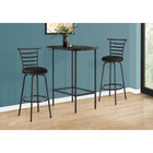 Monarch Specialties - 2325 Bar Maison - 24 po X 36 po /Marbre Gris/Metal Charbon-Idéale pour les petites maisons, condos et appartements, cette table bistro peut accueillir 2 personnes 