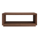 Hudson&Canal - Table basse rectangulaire Tannen , 48 po de largeur, noyer satiné-La table est fabriquée à partir de matériaux MDF de haute qualité et durables