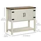 HOMCOM - Armoire de rangement de cuisine 35,4 po L - blanc-Base surélevée pour éviter l'humidité et faciliter le nettoyage 