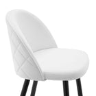 Modway - Cordial Performance Velvet Tabourets de comptoir - Blanc - Ensemble de 2-9