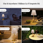 Bell+Howell - Lampe de table sans fil LED élégante Addison - Or-6