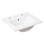 Modway - Steamforge 18" Vanette de salle de bain - Blanc Noir-Construction en métal, placage de bois et MDF