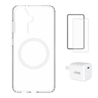 AXS - Ensemble de départ - Ultra Clear, protecteur d'écran et chargeur 30W pour Samsung Galaxy S26-Étui résistant aux chutes avec des poches d’air absorbant les chocs 
