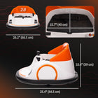 Qaba - Auto-tamponneuse 12 V pour tout-petits avec rotation à 360 degrés et télécommande - Orange-Vitesse maximale de 2 km/h avec des pare-chocs pour un impact en douceur 