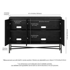 Hudson&Canal - Buffet Brighton 48" de largeur - Grain noir-8