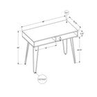 Monarch Specialties - 7772 Bureau 40 po - Taupe Fonce/Metal Noir-Dimensions du produit: 40 pouces L x 19,75 pouces P x 30 pouces H