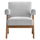 Modway - Lyra Tissu Fauteuil - Tissu gris clair - Ensemble de 2-Assemblée requise