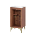 Modway - Daylight 18" Vanette de salle de bain - Noyer blanc-Assemblée requise