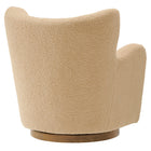 Modway - Montrose Ailier Sherpa Chaise pivotante d’accent - Noyer d’ivoire-Assemblée requise