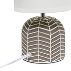 Simple Designs - Petite lampe de table - taupe avec design Web blanc-8