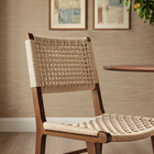 Modway - Ensemble de 2 chaises de salle à manger tressées Tindra - Noyer-Profil arrière ouvert courbé