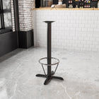 Flash Furniture 22 x 22 po Table de restaurant X-Base avec 3 po Dia. Colonne de hauteur de barre et anneau de pied-Base de table de restaurant