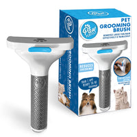 As Seen on TV - Brosse pour animaux de compagnie, brosse de toilettage pour animaux de compagnie, brosse autonettoyante-Doux pour la peau - enlève la fourrure ou les poils lâches efficacement et sans douleur avec des dents en acier inoxydable en atteignant le pelage de finition et réduit la perte de poils