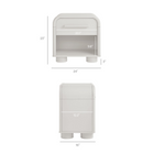 Modway - Bellamy 1-Tiroir Table de chevet - Blanc-1 Conception du rangement des tiroirs