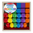 Melissa & Doug - Perles de laçage primaires-2 lacets colorés inclus