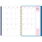 Cambridge - Agenda hebdomadaire/mensuel feuille bleue EttaVee 2024-2025 - 5 1/2 po x 8 1/2 po - bleu - anglais-Format de page : 5 1/2 po x 8 1/2 po