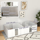 PawHut - Box de mise bas avec portes amovibles pour chiens de taille moyenne - 77 po L x 38 po l x 19 po H-Panneau en acrylique transparent permettant de vérifier rapidement les chiens