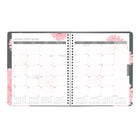 Blueline - 2026 Agenda mensuel Ruban Rose 14 mois - 8-7/8 po x 7-1/8 po - Marguerite Rose - Bilingue-Reliure spirale double avec couverture souple imprimée 