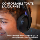 Logitech - G325 LIGHTSPEED, Casque gaming sans fil Bluetooth - Noir-Micro avec technologie beamforming embarquée : fonctionnalités de réduction de bruit alimentées par l’IA intégrées pour minimiser les bruits de fond comme les clics de clavier et le bourdonnement des ventilateurs afin de rendre les discussions d’équipe et la communication cristallines