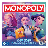 Hasbro Gaming - Monopoly K Pop Demon Hunters-Le jeu ultime pour les fans de kpop demon hunters : rassemblez des fans, interprétez des tubes et devenez une star huntr/x dans l'édition monopoly : KPop Demon Hunters ! Retrouvez les personnages, les lieux et les thèmes du film d'animation Netflix