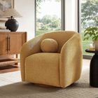 Modway - Holland Pivot Tissu chenille Fauteuil - Champignon-Rembourrage en mousse moelleux et support de ressort