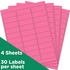 JAM Paper Étiquettes adresse pour le courrier, 2 5/8 x 1 po, rose rythmé Astrobright, 480 par paquet-2,6 haut. x 1 larg. x 0,2 prof. (po)