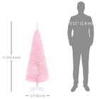 HOMCOM - Arbre de Noël - arbre de Noël fin avec branches réalistes-Sûr et stable avec une base en plastique robuste pour le support 