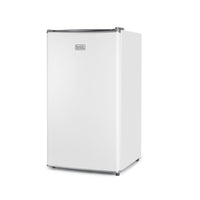 BLACK+DECKER - 3,2 pi³ Mini-frigo autonome avec congélateur, blanc-Compact et élégant : le design élégant et moderne - disponible en noir, en vinyle aspect inox et en blanc - est parfait pour les dortoirs universitaires, les bureaux, les garages, les bars à domicile, les petits appartements et les véhicules récréatifs