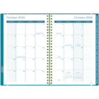 Mead - Agenda hebdomadaire/mensuel Colour Pop ! 2025 - 8-1/2 po H x 5 1/2 po l - Bleu Pacifique - Bilingue-Un mois sur 2 pages avec des blocs quotidiens non lignés, plus une section pour les notes et les calendriers de référence des mois passés et futurs