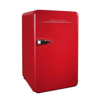Magic Chef - Mini-réfrigérateur rétro rouge de 3,2 pi³ sans congélateur-Le mini-réfrigérateur rétro Magic Chef de 3,2 pi³ en rouge est un ajout élégant à toute chambre d'étudiant, bureau, salle de loisirs ou cuisine