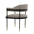 Manhattan Comfort - Lia fauteuil de salle à manger moderne 24,8 po en chenille avec accoudoirs - Pierre-Testé pour usage commercial avec une capacité de charge de 150 kg