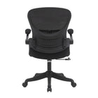 Brassex - Debbie Chaise de travail - noire-Accoudoirs relevables