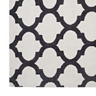 Modway - Lida Treillis marocain Tapis de 5 pi l x 8 pi L - Ivoire et charbon de bois-Microfibre 100% polyester