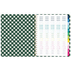 AT-A-GLANCE - Agenda hebdomadaire/mensuel grand format Emily Ley Simplified 2027 - 11 1/4 po x 9 po - vichy - bilingue-Cet agenda présente une couverture qui peut être personnalisée pour une touche personnelle, vous permettant d'ajouter votre propre touche unique. Pour personnaliser, insérez simplement votre propre page de couverture dans la pochette avant transparente