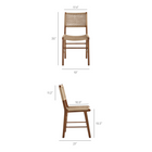 Modway - Ensemble de 2 chaises de salle à manger tressées Tindra - Noyer-Siège et dossier en corde en papier à tissage ouvert