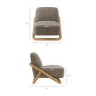 Modway - Vander Tissu texturé Chaise d’accent - Terre Chestnut Tan-Rembourrage en tissu texturé et texturé