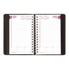 Brownline - 2027 agenda quotidien à double spirale – 8 po x 5 po – couleurs noir-Reliure spirale double avec couverture souple aspect lézard