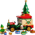LEGO - Iconic Le camion de livraison du père Noël-Des détails formidables - Le camion s’ouvre pour révéler les cadeaux à l’intérieur et comprend un mini sapin de Noël LEGO, qui s’adapte sur le toit du véhicule
