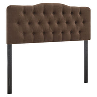 Modway - Annabel Mélange de lin premium Tête de lit complète, Cacao-Sellerie premium en mélange de lin