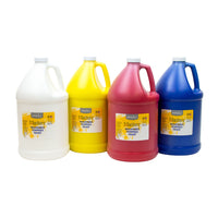 Handy Art - Peinture tempera lavable Petits Maîtres – Kit de 4 gallons – Blanc, jaune, rouge, bleu-Bonne qualité et choix économique pour l'artiste débutant