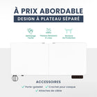 MotionGrey - Bureau debout électrique réglable Ergo2 avec réglages de mémoire - 55 po x 24 po, plateau blanc, cadre blanc-8
