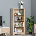 HOMCOM - Bibliothèque à 4 niveaux pour bureau, salon - chêne-Dispositifs anti-basculement pour plus de stabilité 