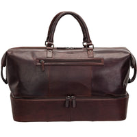 Mancini - Sac de voyage à deux compartiments Buffalo - 20po x 12.5po x 12.75po - Noir-Grand compartiment zippé