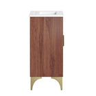 Modway - Daylight 18" Vanette de salle de bain - Noyer blanc-Matchs non inclus