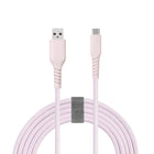 Basic Tech - Câble USB-C Tressé de 6 pi - Rose-Élégant et sans enchevêtrement